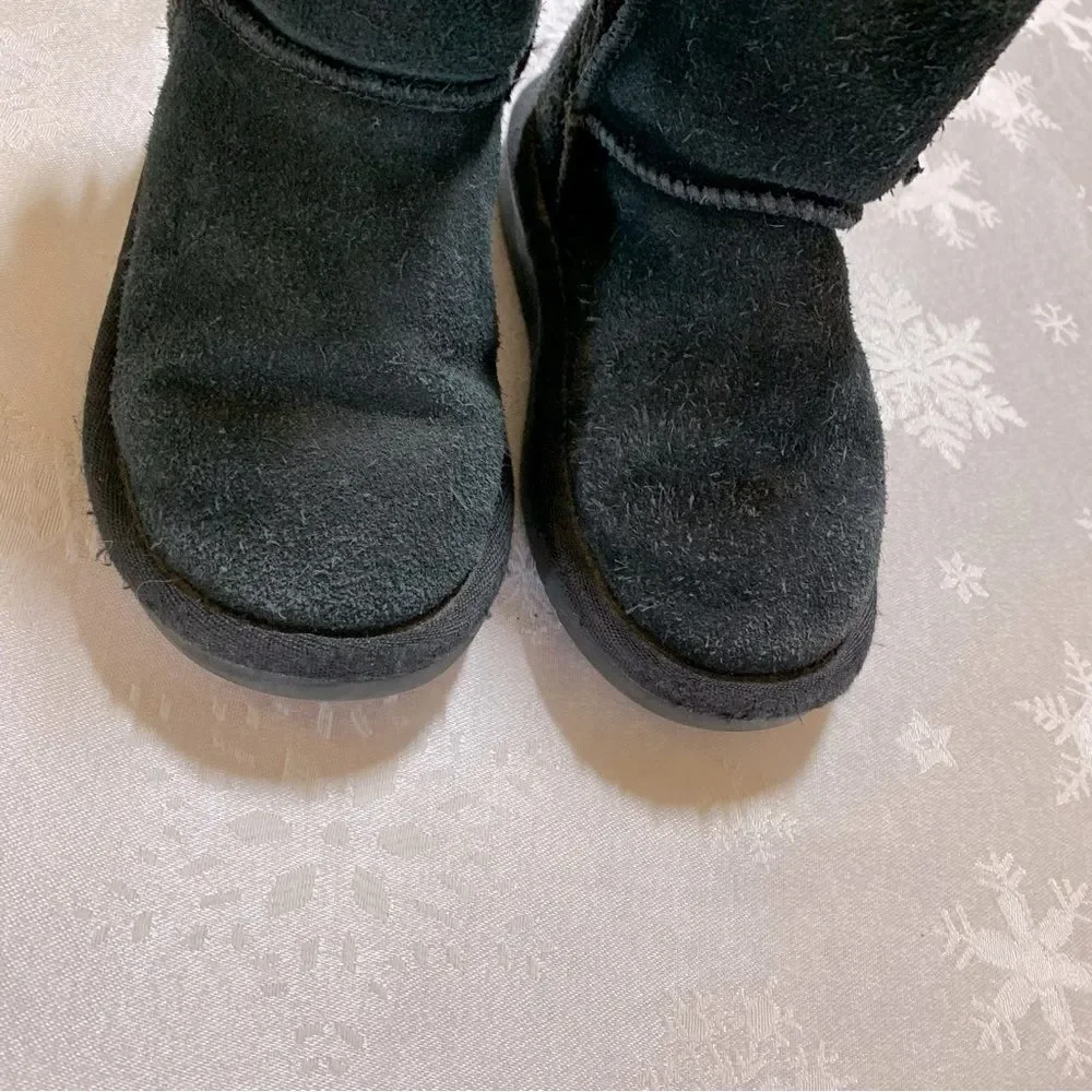 Koolaburra by Ugg Boots Black Bow Girls Toddler Sz 4 Gorgeous